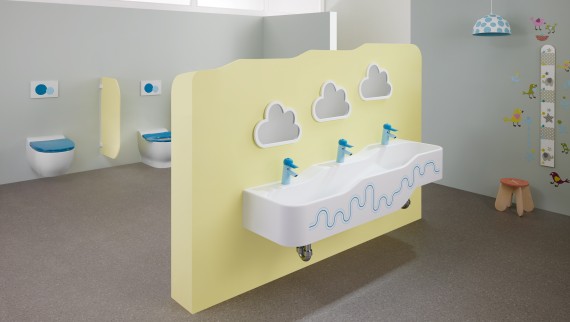 Geberit Bambini oyun ve tuvalet alanı