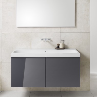 Antrasit Geberit Acanto lavabo dolabı