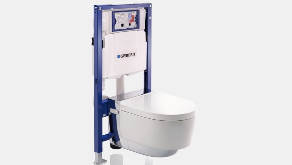 Geberit AquaClean Mera ile duvara monte klozet için Geberit Duofix elemanı Geberit AquaClean Mera ile duvara monte klozet için Geberit Duofix elemanı