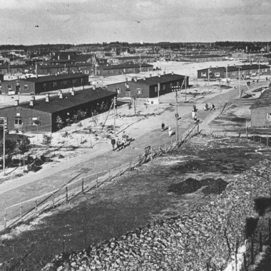 Alman savaş göçmenleri için Danimarka'daki en büyük mülteci kampının bulunduğu yer (© Blåvandshuk Local History Archive) Alman savaş göçmenleri için Danimarka'daki en büyük mülteci kampının bulunduğu yer (© Blåvandshuk Local History Archive)
